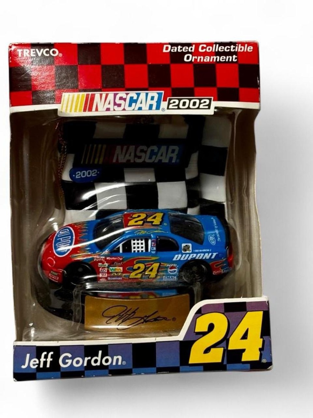 Jeff Gordon #24 DuPont Nascar Trevco 2002 Ornament Race Car Collectible